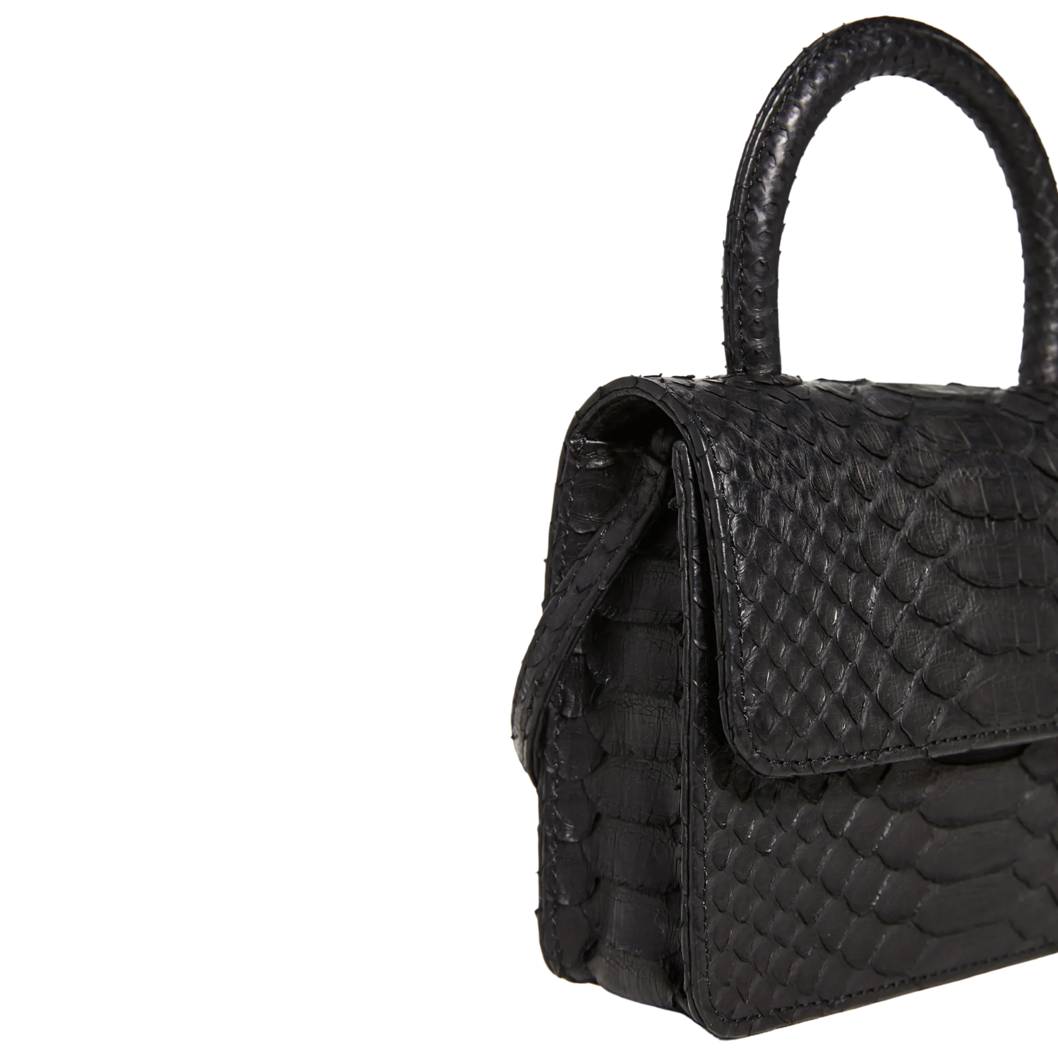 MEDIUM TOP HANDLE BLACK PYTHON