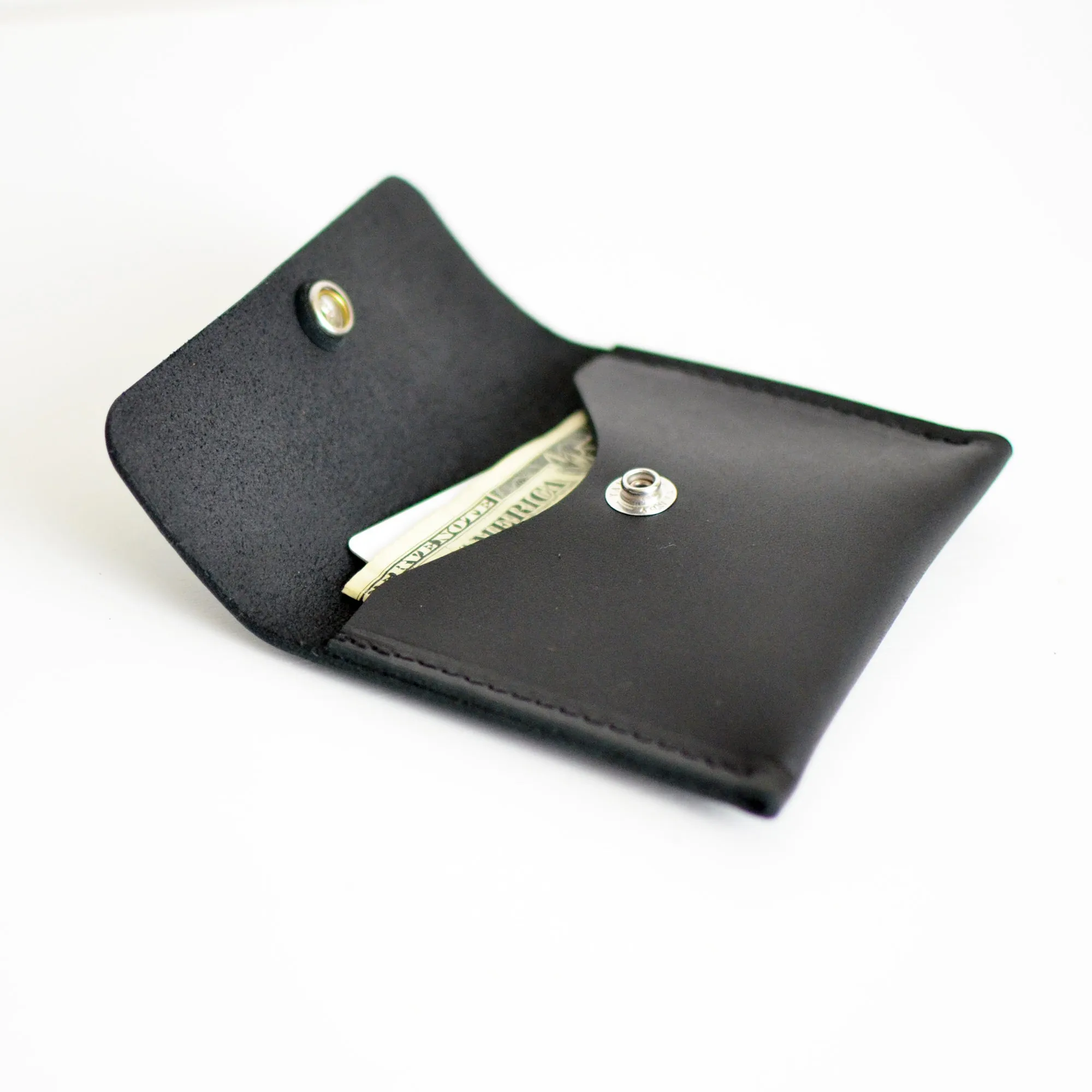Mini Wallet - Navy Blue Leather