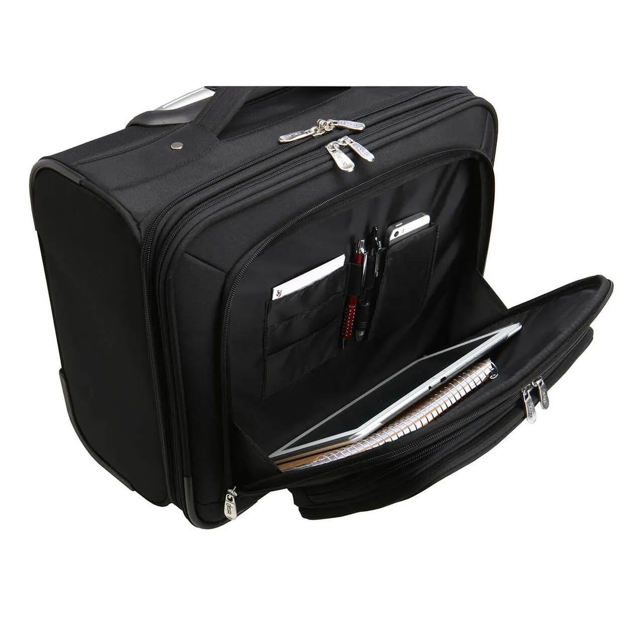 Pittsburgh Penguins 14" Black Wheeled Laptop Overnighter