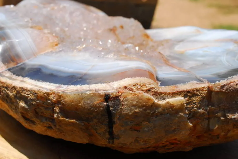 Polished Extra Extra Large Agate Amethyst Geode x 1 From Madagascar