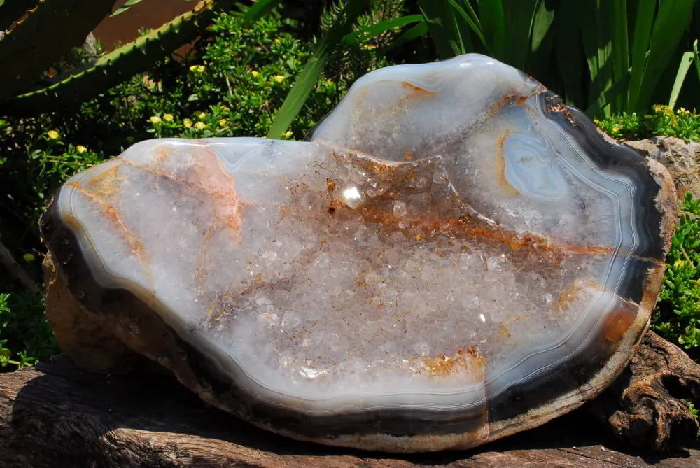 Polished Extra Extra Large Agate Amethyst Geode x 1 From Madagascar
