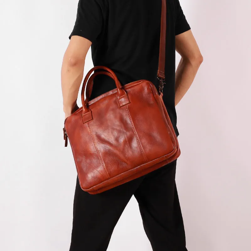 Retro Leather Business Briefcase O1901