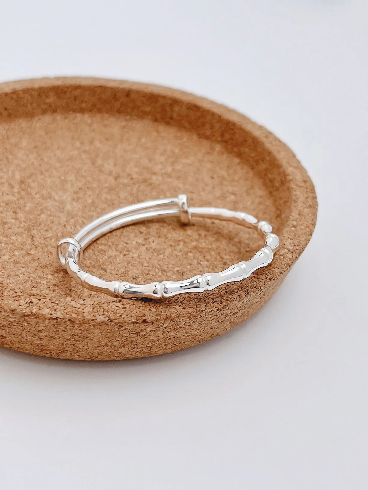 S999 足银 竹节宝宝手镯 Bamboo Baby Bangle