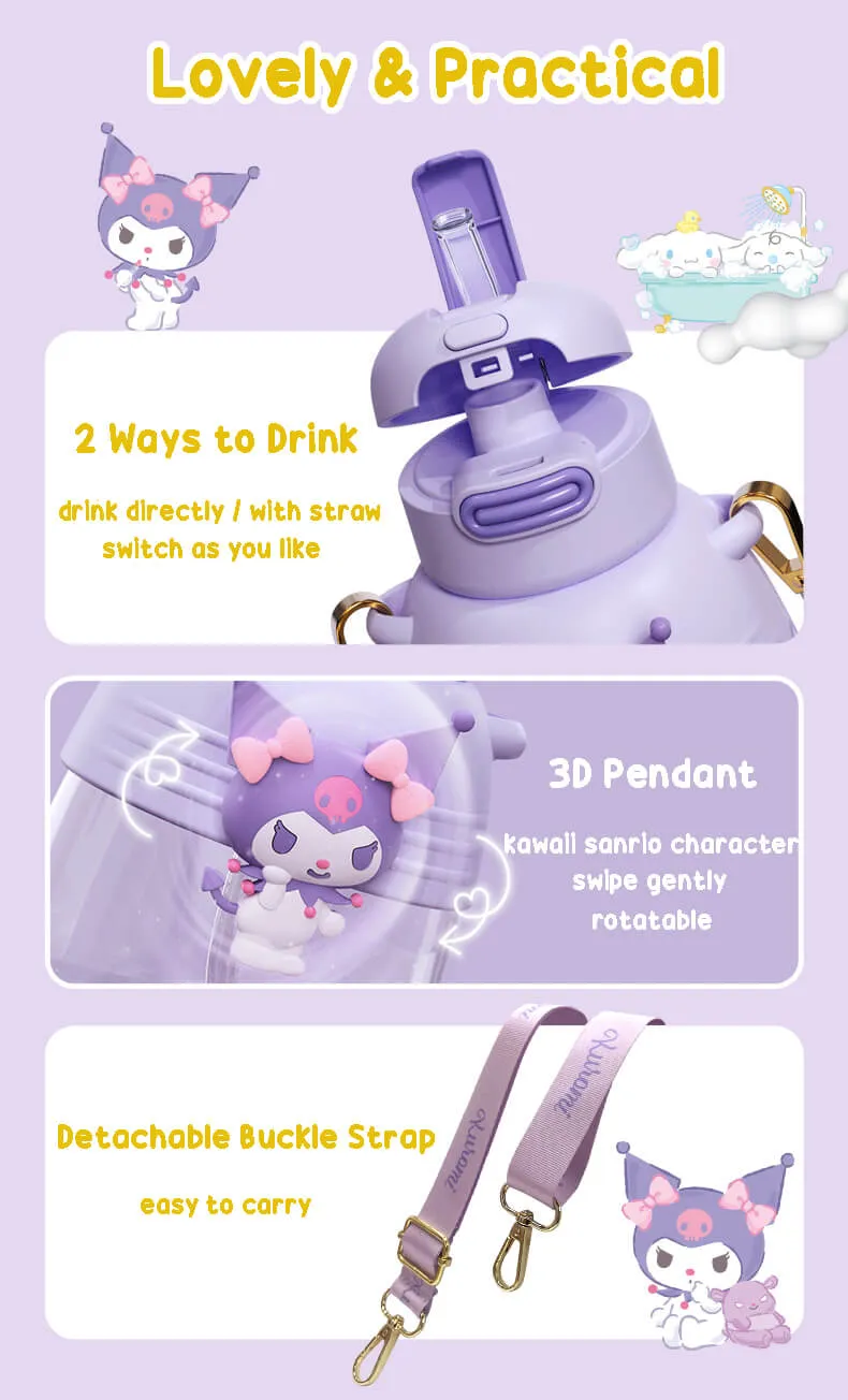 Sanrio Character Rotating Sipper Water Bottle