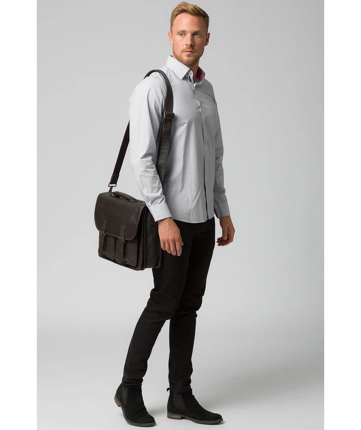'Scott' Brown Leather Workbag