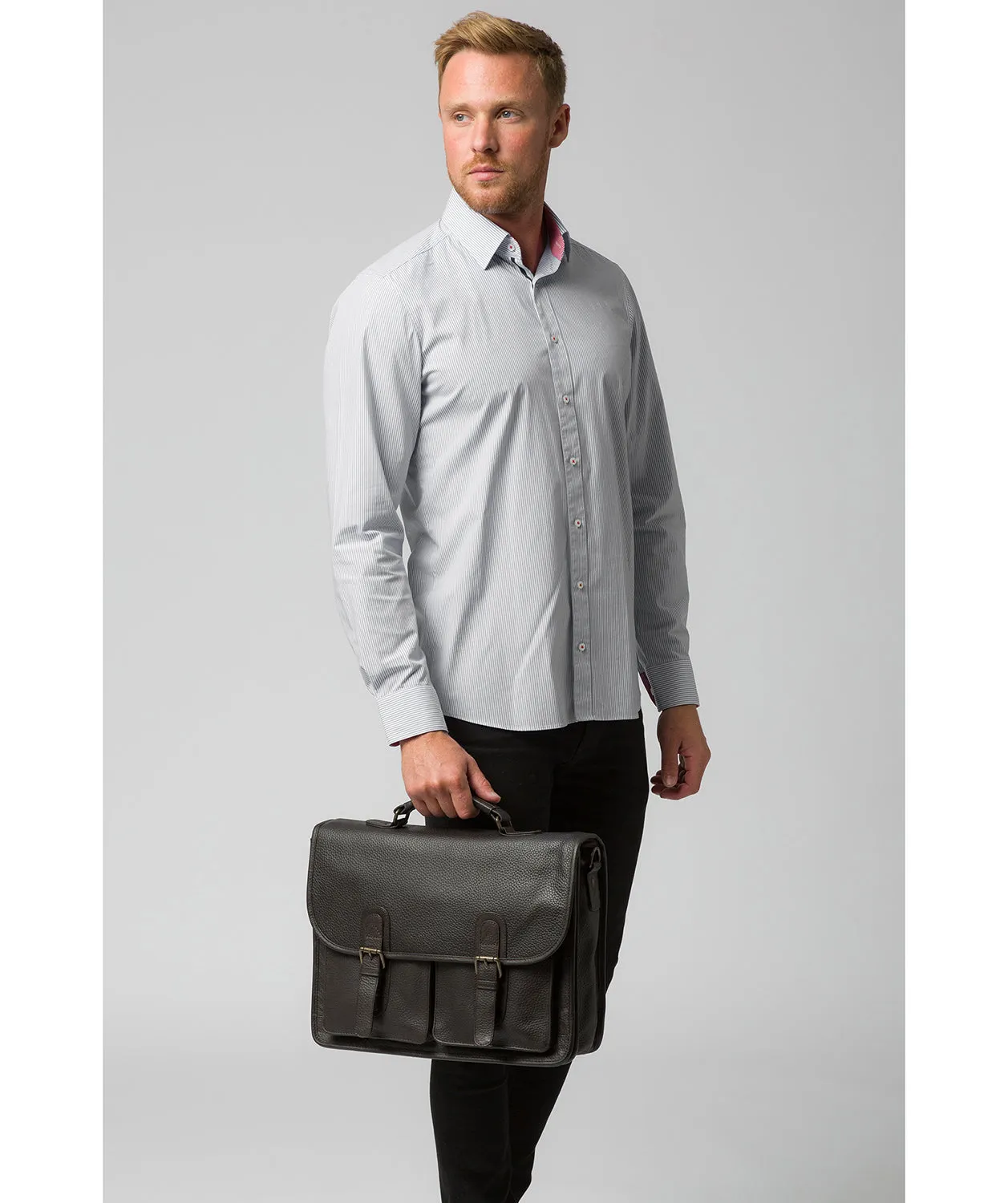 'Scott' Brown Leather Workbag