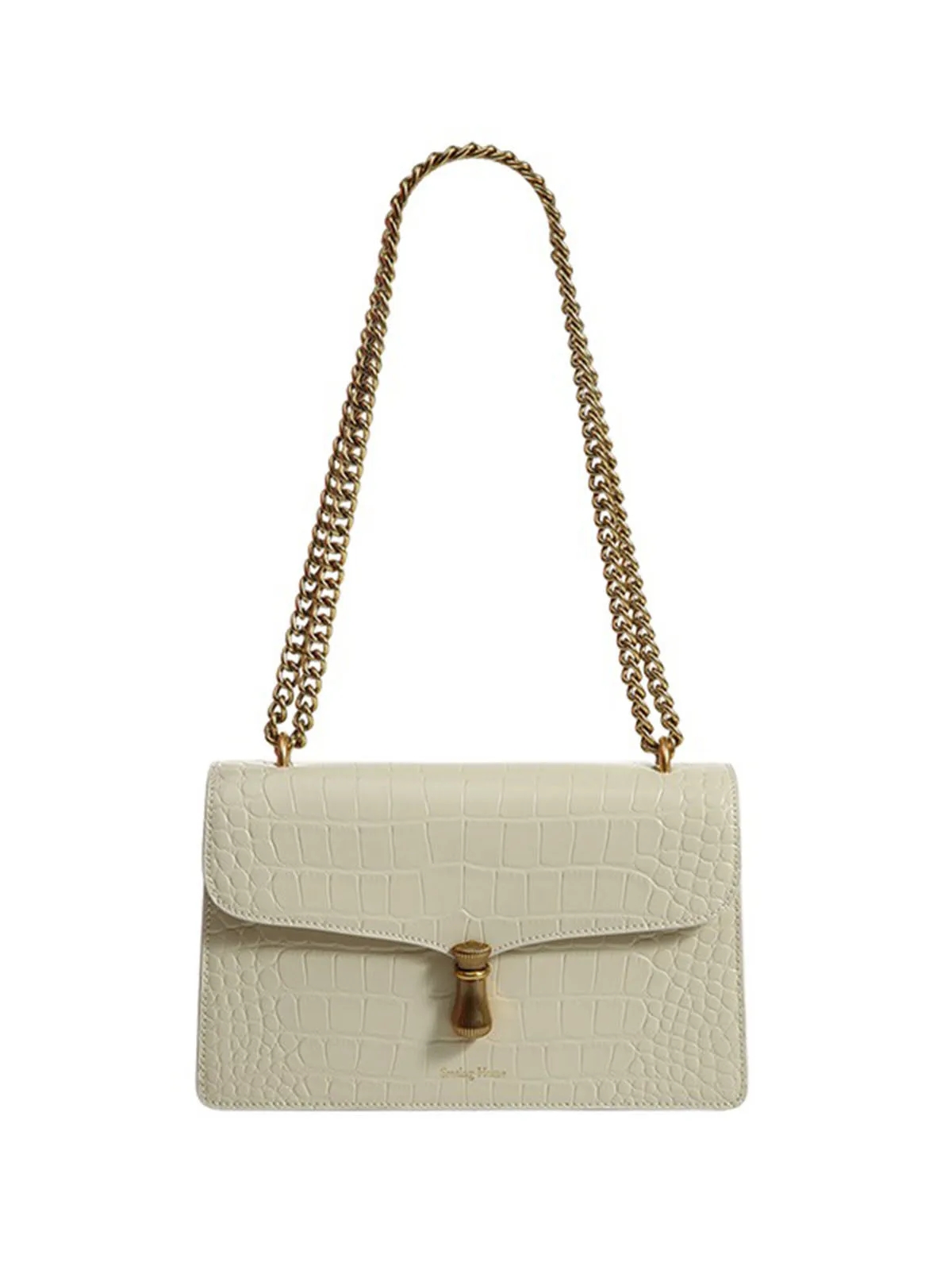 Smting | croc chain flap bag