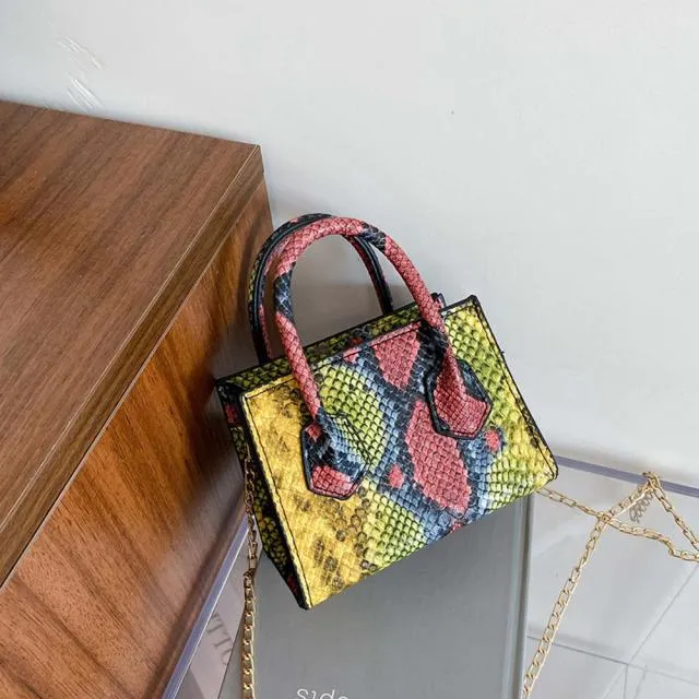 Snake Print Mini Crossbody Bag