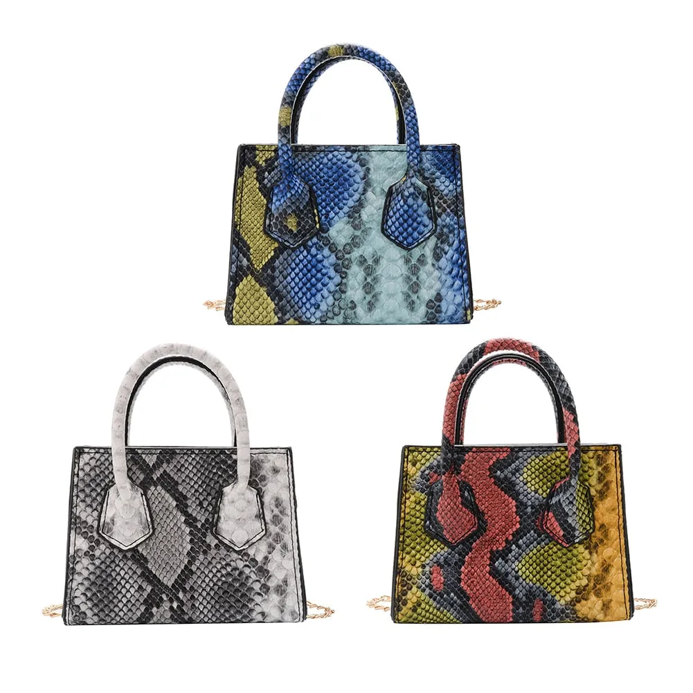 Snake Print Mini Crossbody Bag