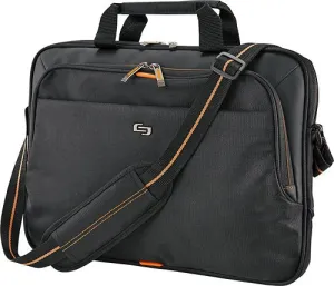 Solo - Urban Laptop Briefcase - Black/Orange
