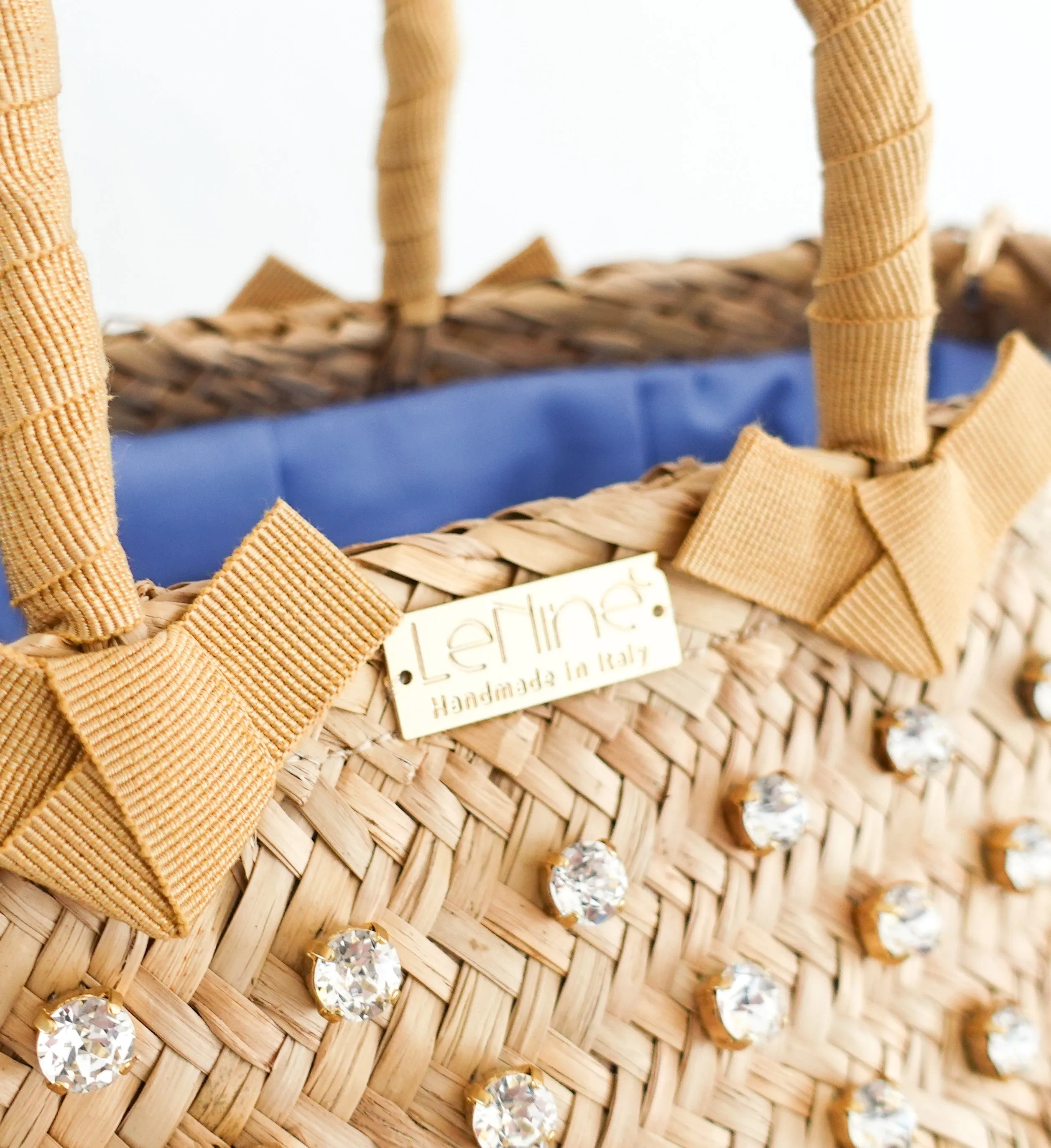Straw gemstone bag RRP £200