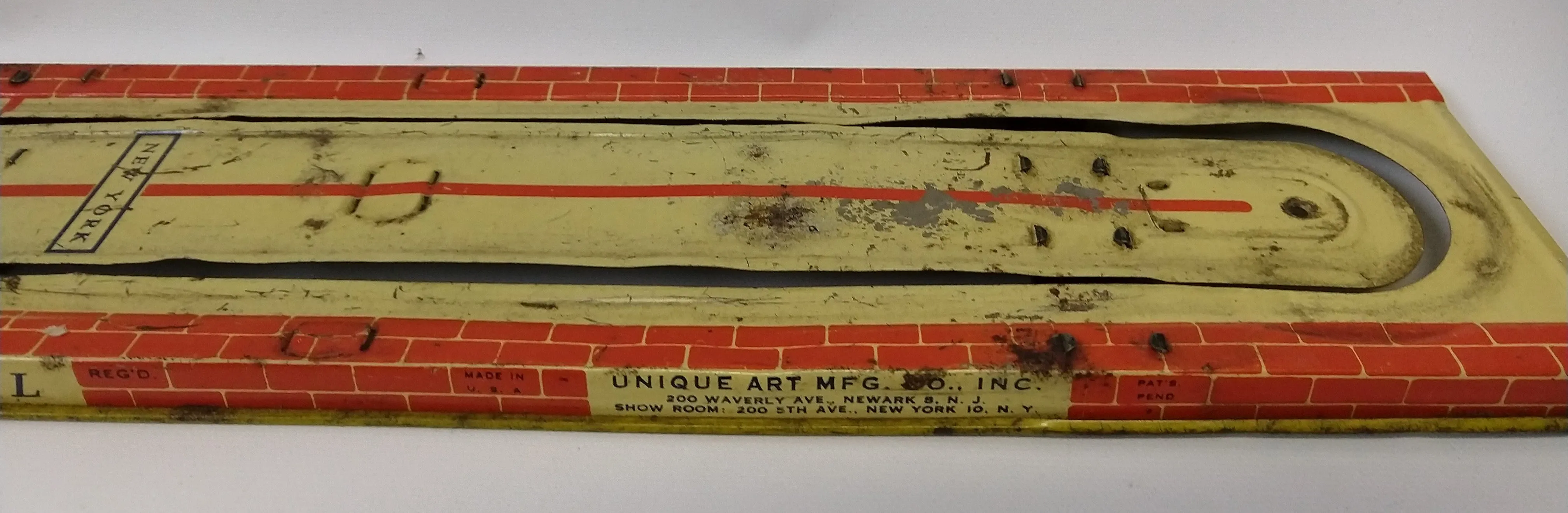 Unique Art MFG. Lincoln Tunnel Original toy part base.