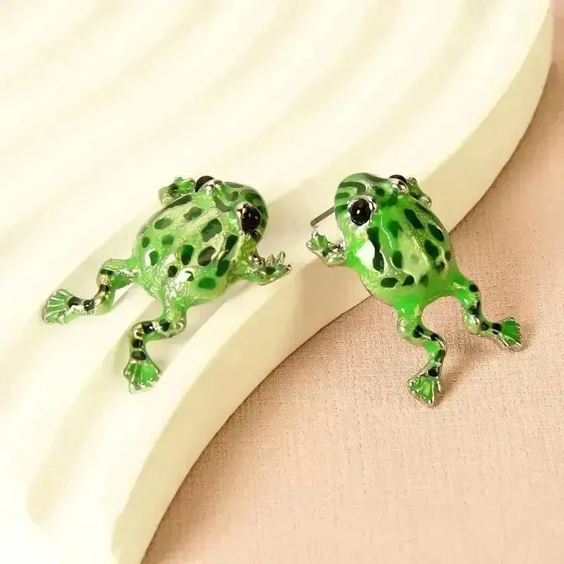 Unique Frog Shaped Stud Earrings