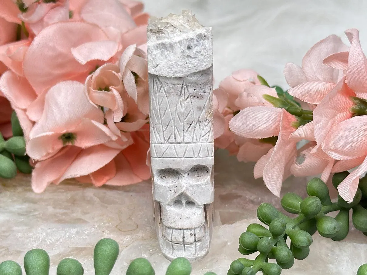 Unique Quartz Cluster Skull