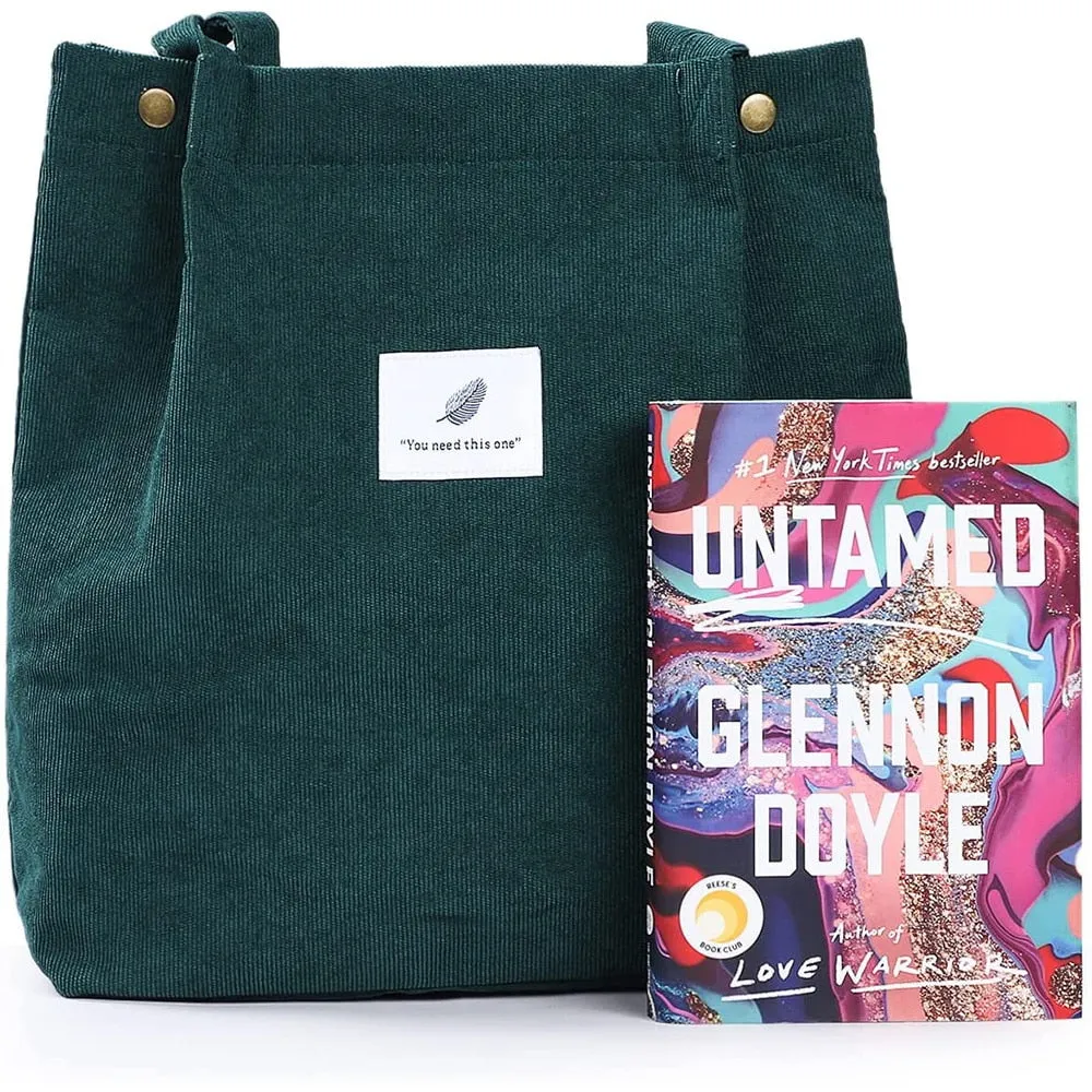 Women Corduroy Shopping Tote Bags