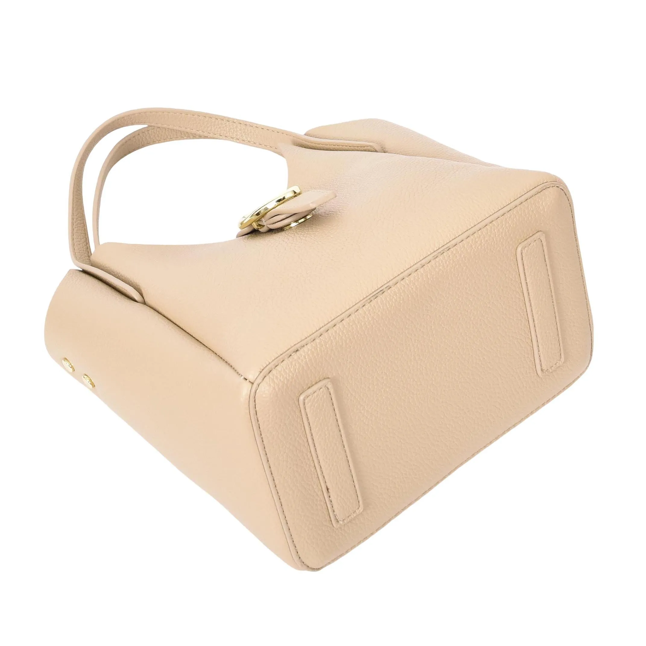 Womens Faux Leather Small Handbag Jasmine Beige