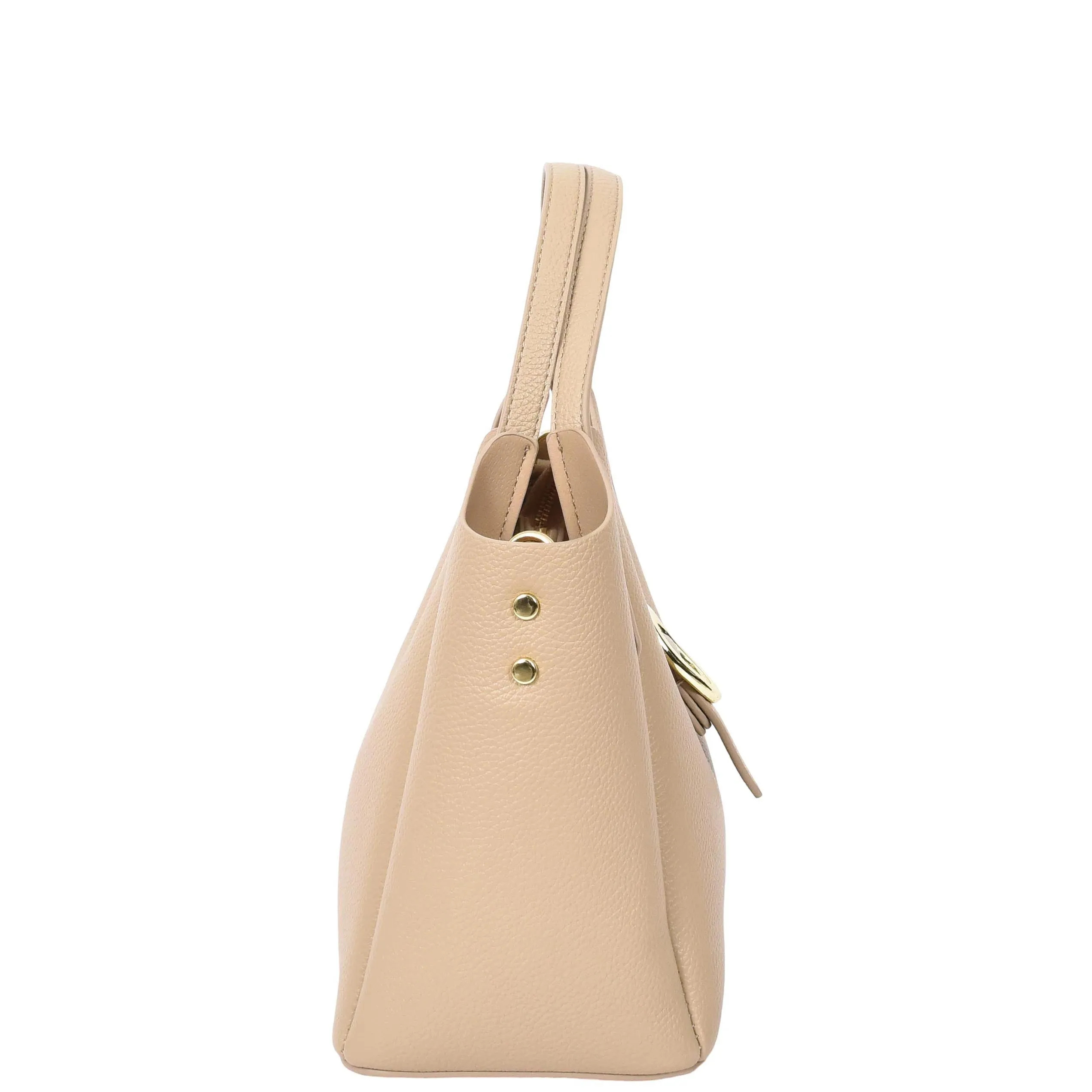 Womens Faux Leather Small Handbag Jasmine Beige
