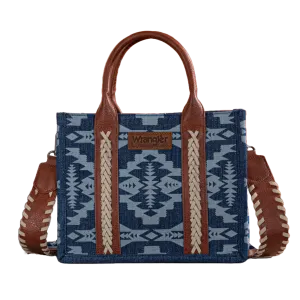Wrangler Ladies Southwestern Print Small Canvas Jean Tote Crossbody Bag WG2212-8120JN